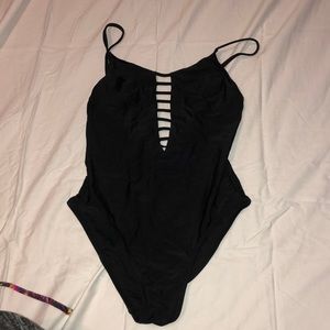 Xhiliration Black one piece swimsuit